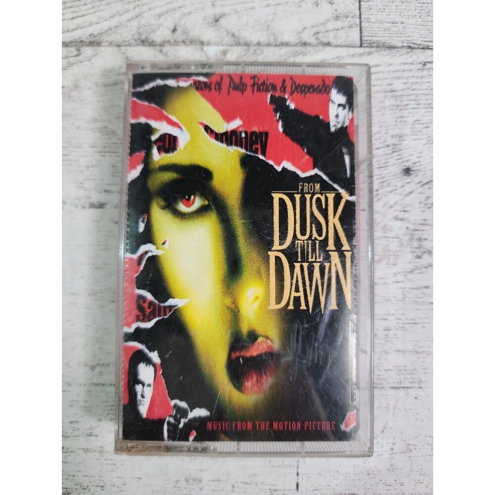 Vintage "From Dusk Till Dawn" 1996 Movie Soundtrack Cassette Tape Vampire Horror